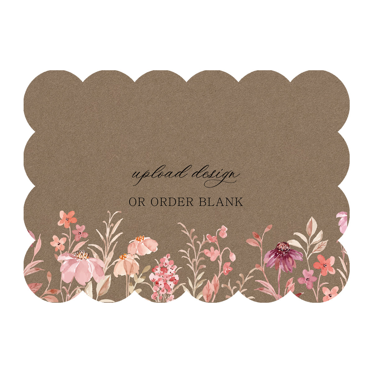 Custom Wedding Prints on Diecut Shaped Cardstock | Shape P210