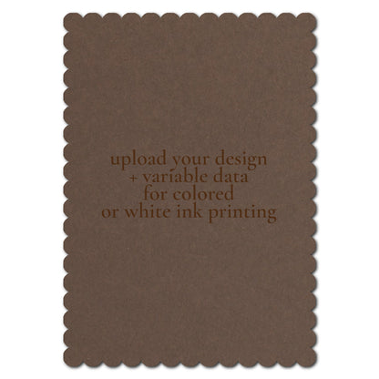 Individually Personalized Wedding Prints on Diecut Cardstock - Shape P211