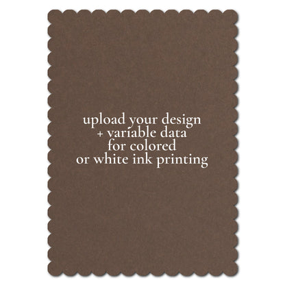 Individually Personalized Wedding Prints on Diecut Cardstock - Shape P211