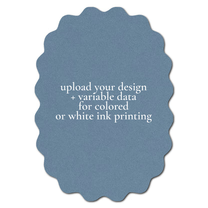 Individually Personalized Wedding Prints on Diecut Cardstock - Shape P212