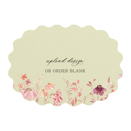 Custom Wedding Prints on Diecut Shaped Cardstock | Shape P212