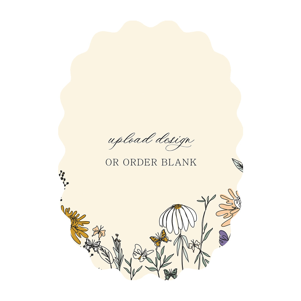 Custom Wedding Prints on Diecut Shaped Cardstock | Shape P212