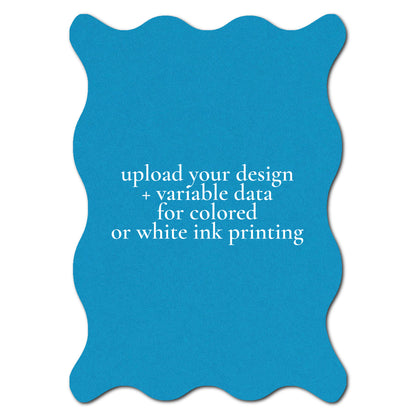 Individually Personalized Wedding Prints on Diecut Cardstock - Shape P213