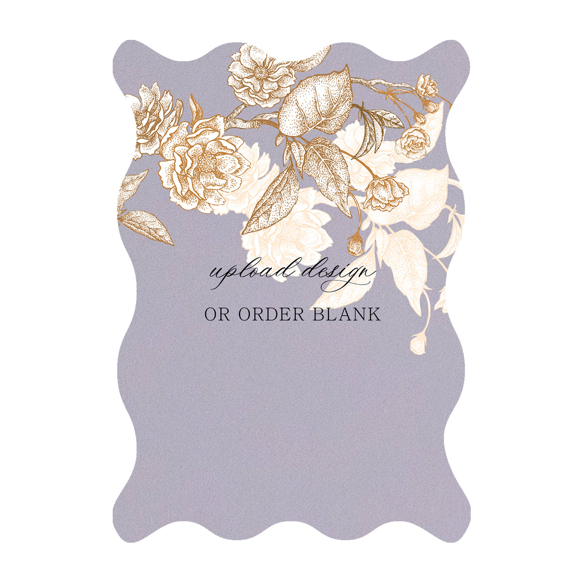 Custom Wedding Prints on Diecut Shaped Cardstock | Shape P213