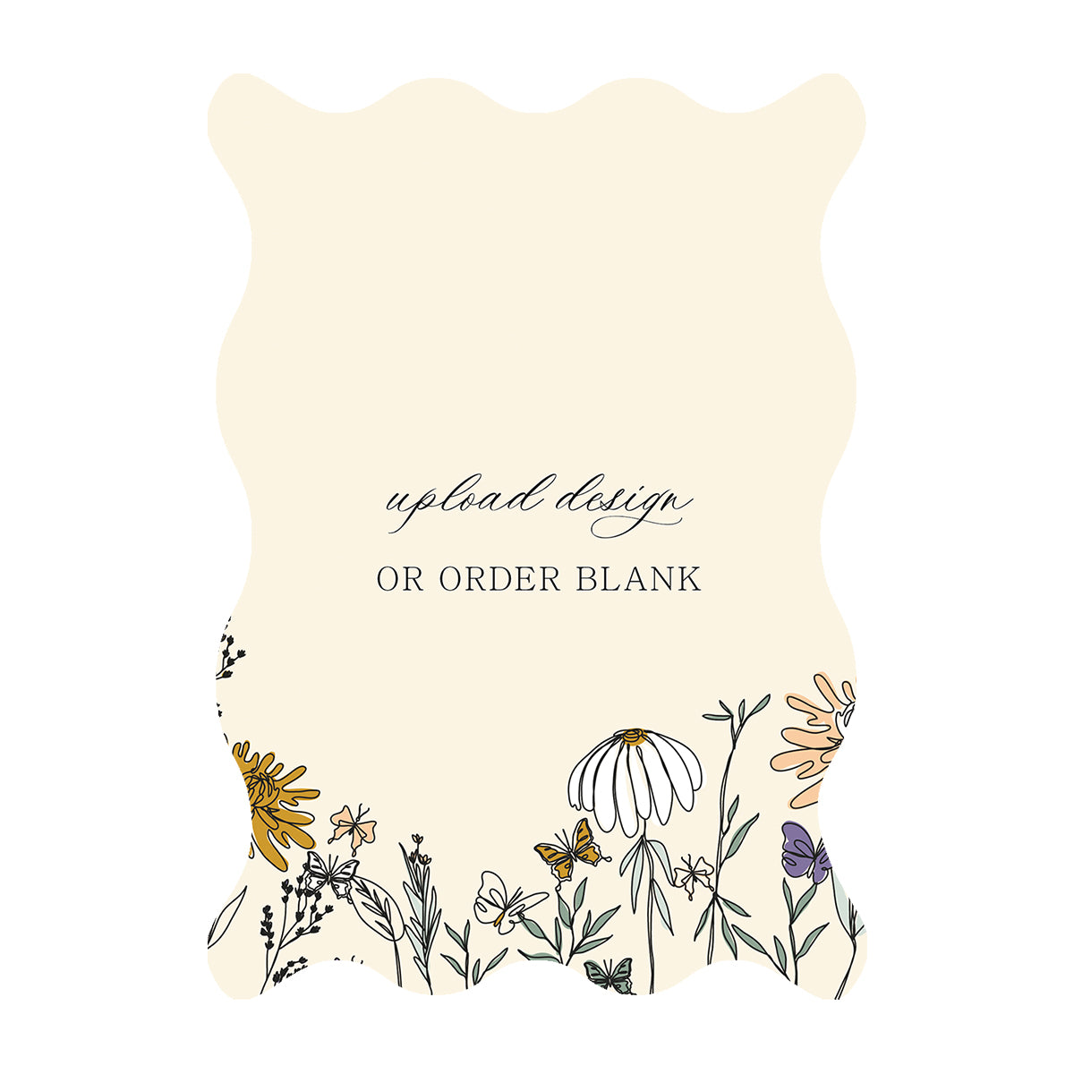 Custom Wedding Prints on Diecut Shaped Cardstock | Shape P213