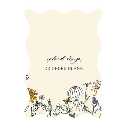 Custom Wedding Prints on Diecut Shaped Cardstock | Shape P213