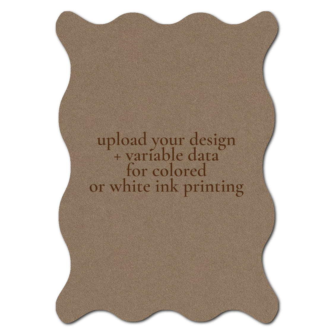 Individually Personalized Wedding Prints on Diecut Cardstock - Shape P214