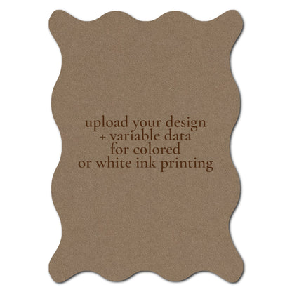 Individually Personalized Wedding Prints on Diecut Cardstock - Shape P214
