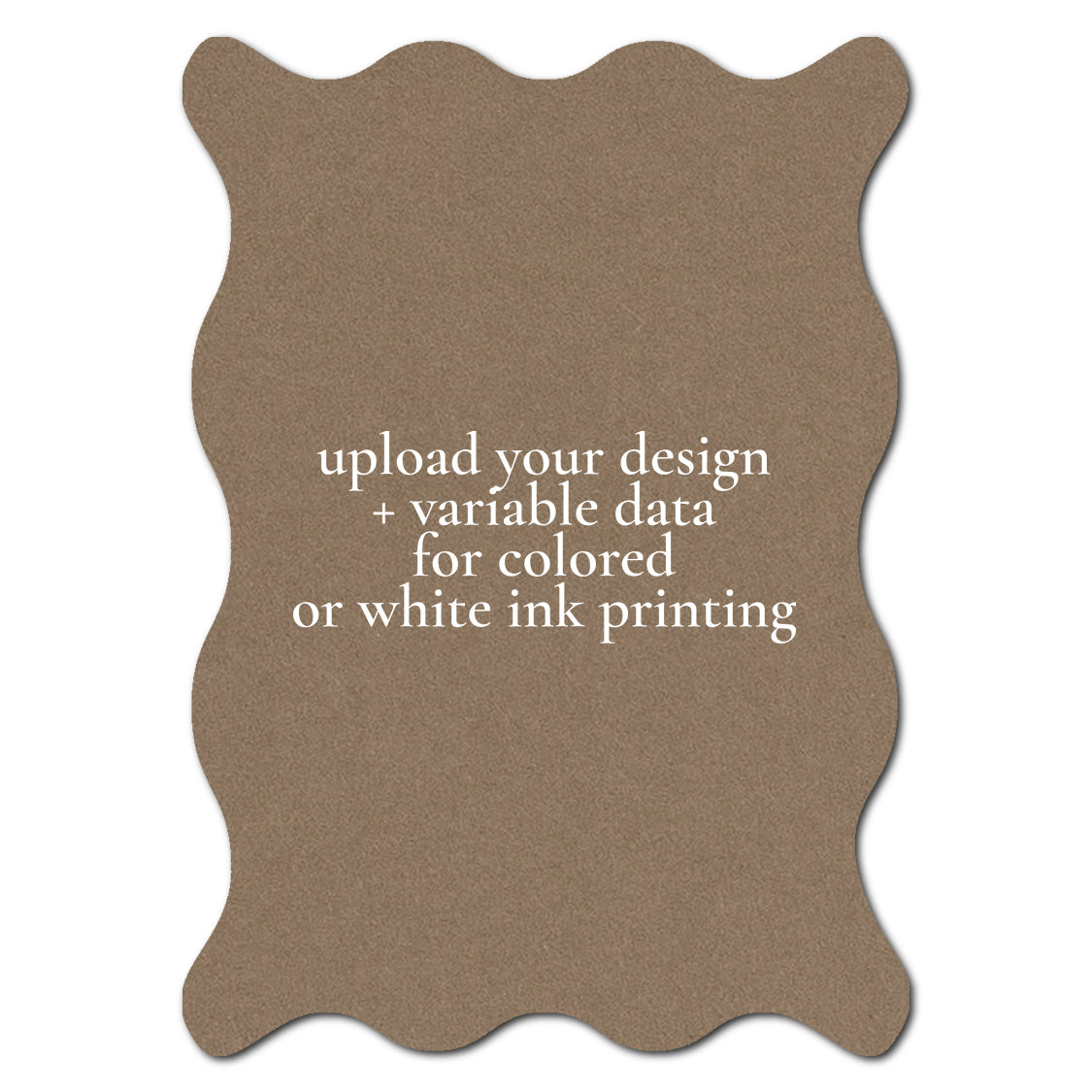 Individually Personalized Wedding Prints on Diecut Cardstock - Shape P214