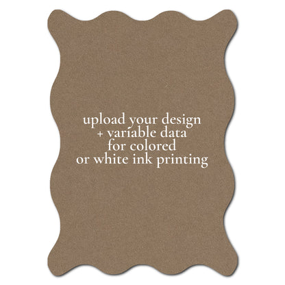 Individually Personalized Wedding Prints on Diecut Cardstock - Shape P214