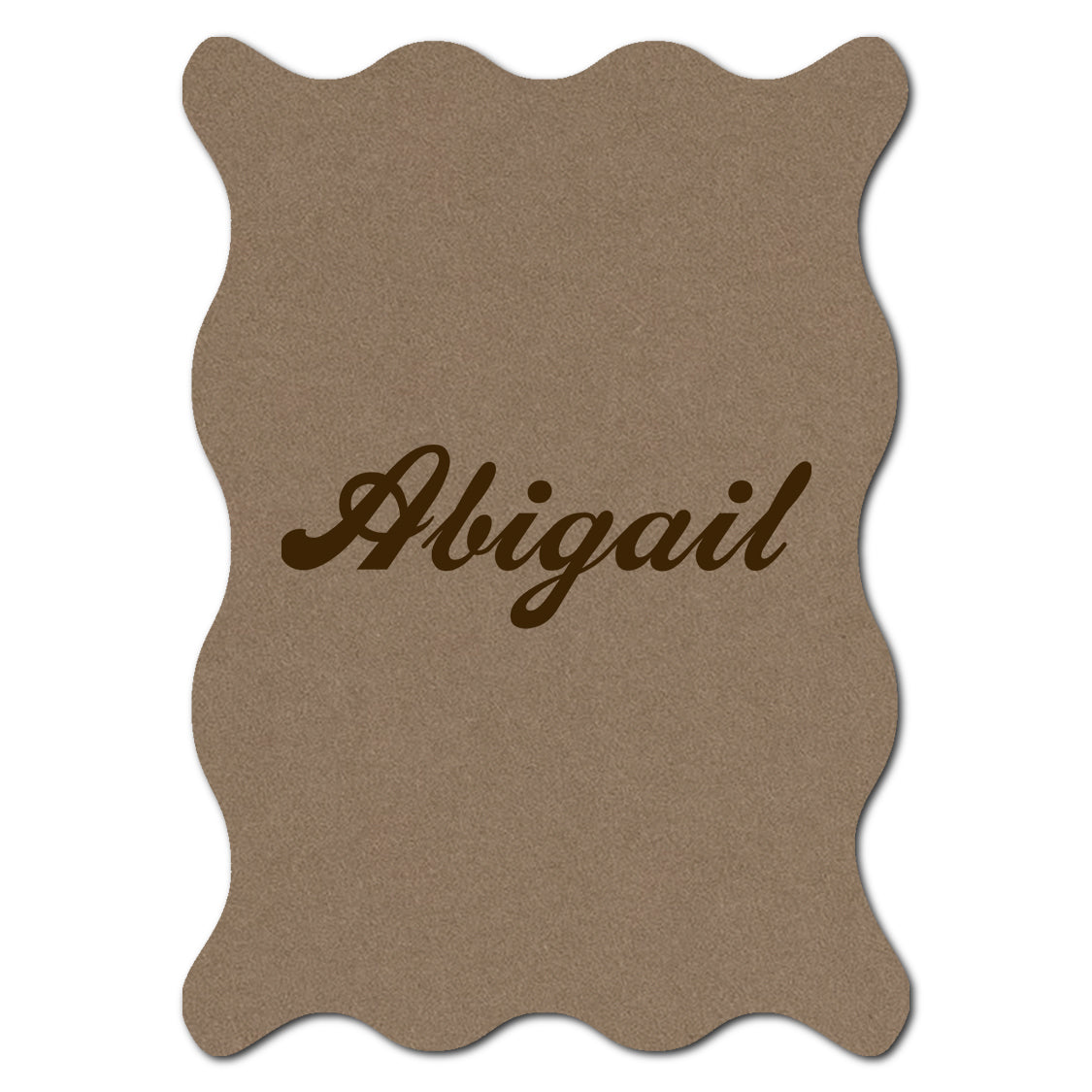 Individually Personalized Wedding Prints on Diecut Cardstock - Shape P214