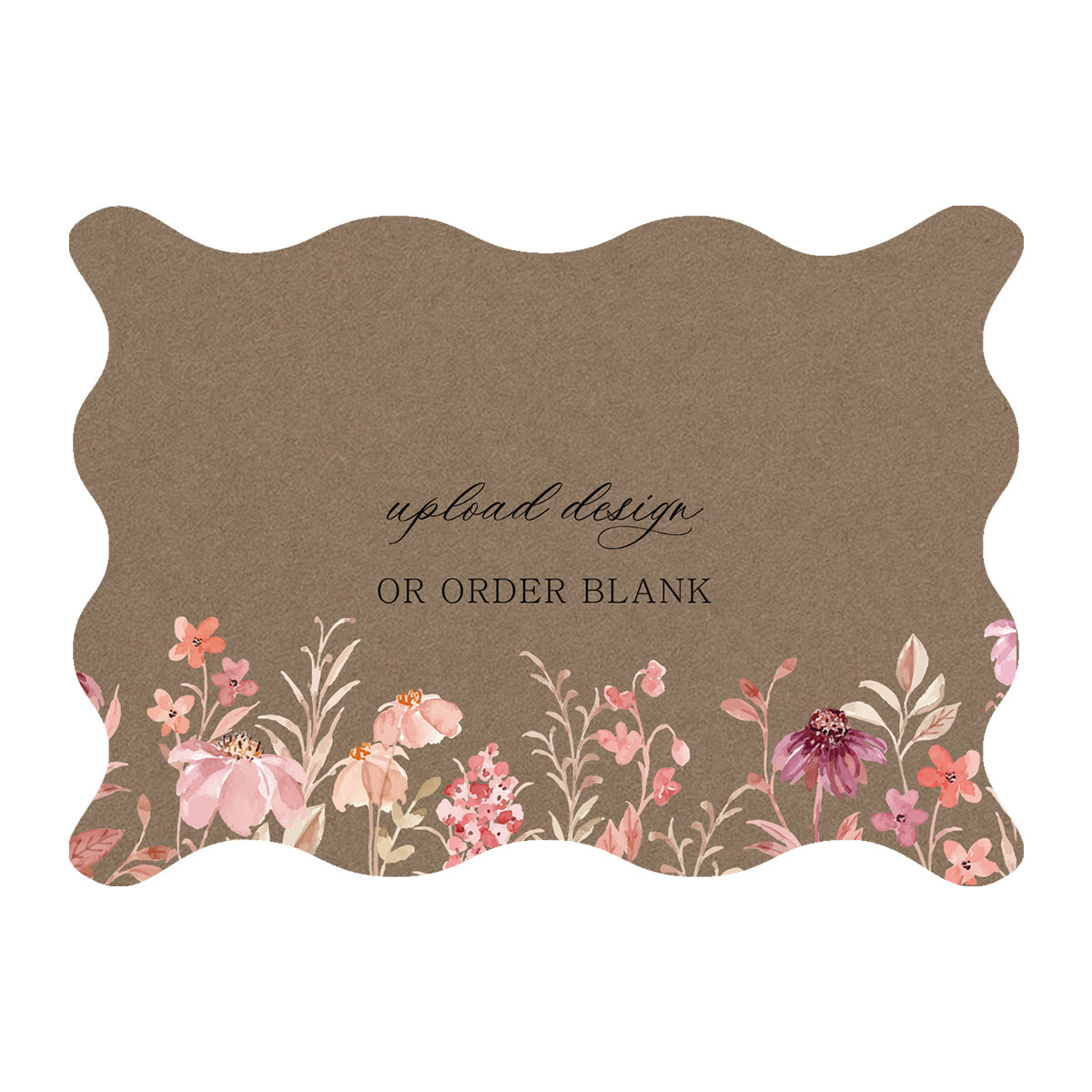 Custom Wedding Prints on Diecut Shaped Cardstock | Shape P214