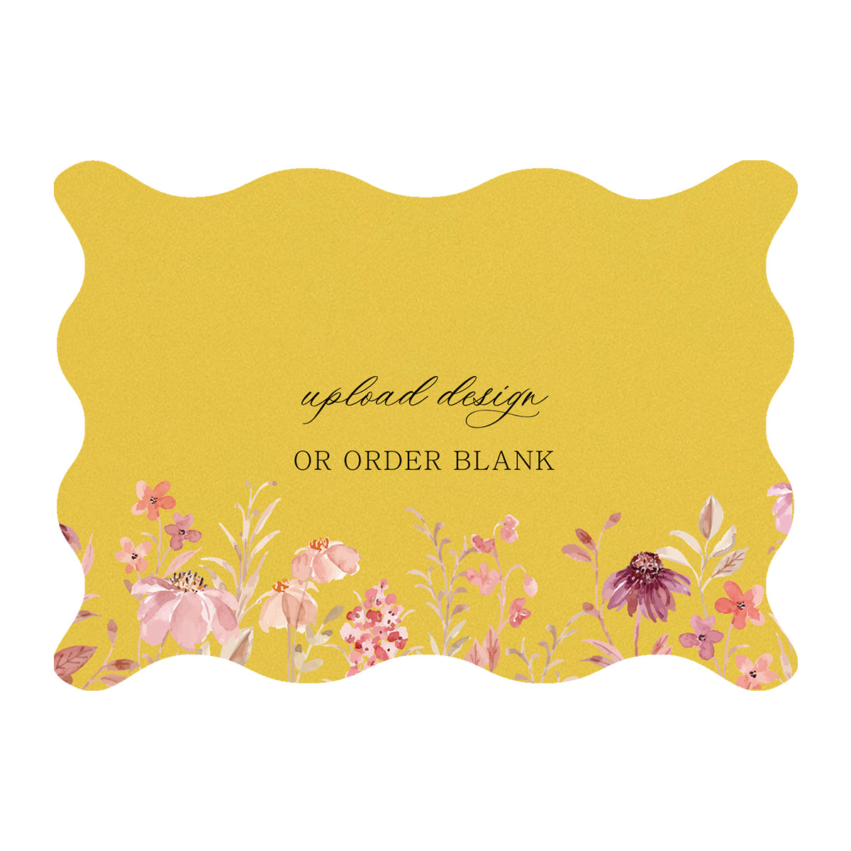Custom Wedding Prints on Diecut Shaped Cardstock | Shape P214
