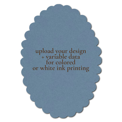 Individually Personalized Wedding Prints on Diecut Cardstock - Shape P215