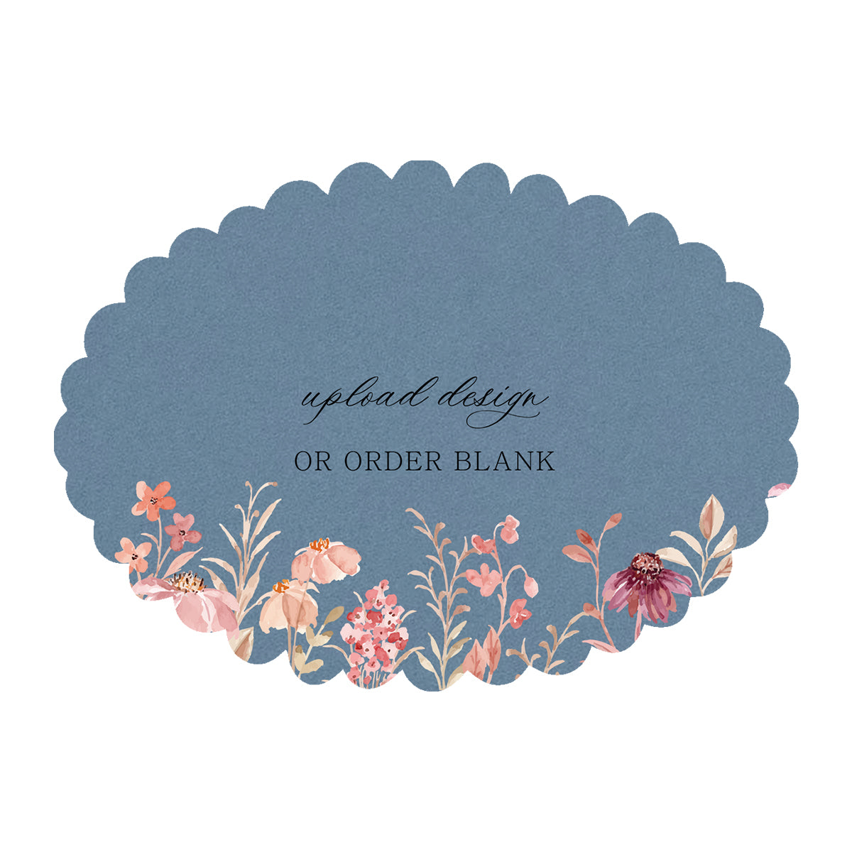 Custom Wedding Prints on Diecut Shaped Cardstock | Shape P215
