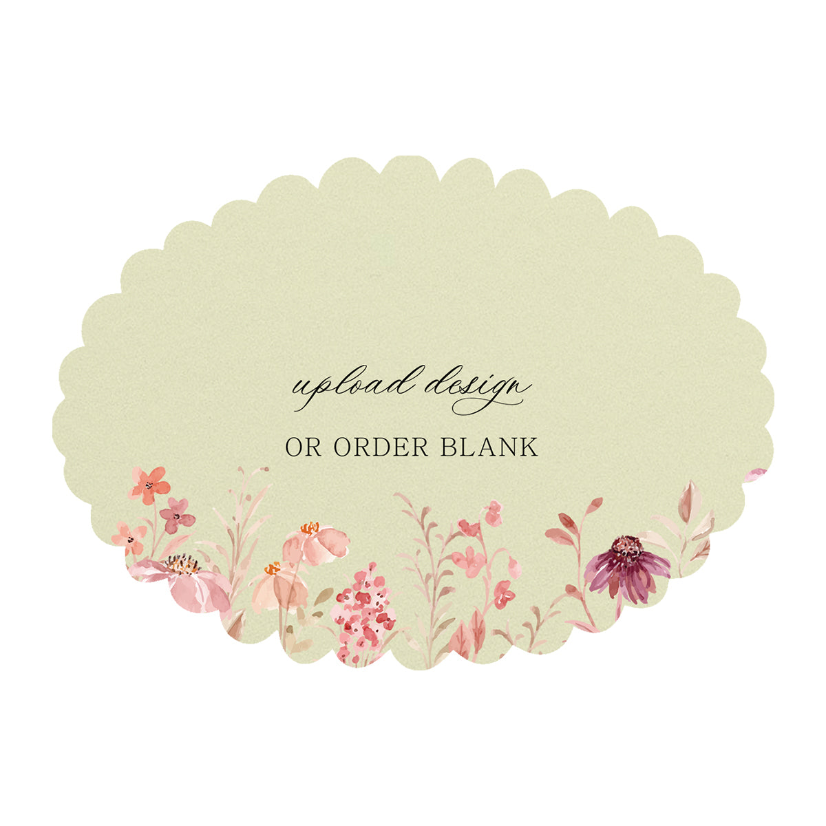 Custom Wedding Prints on Diecut Shaped Cardstock | Shape P215