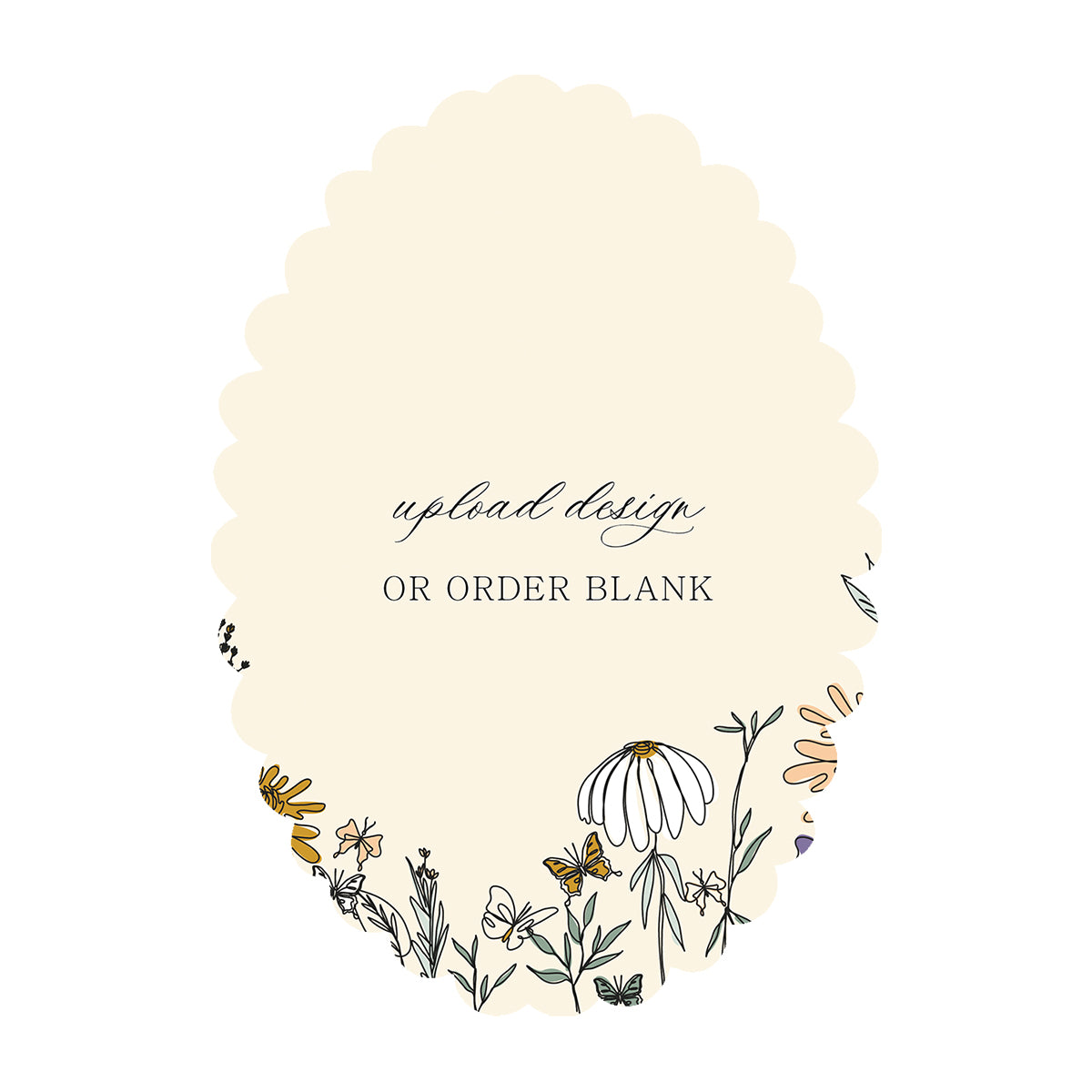 Custom Wedding Prints on Diecut Shaped Cardstock | Shape P215