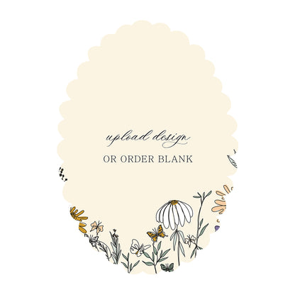 Custom Wedding Prints on Diecut Shaped Cardstock | Shape P215