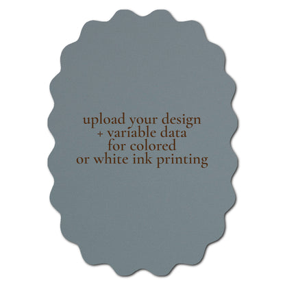 Individually Personalized Wedding Prints on Diecut Cardstock - Shape P216