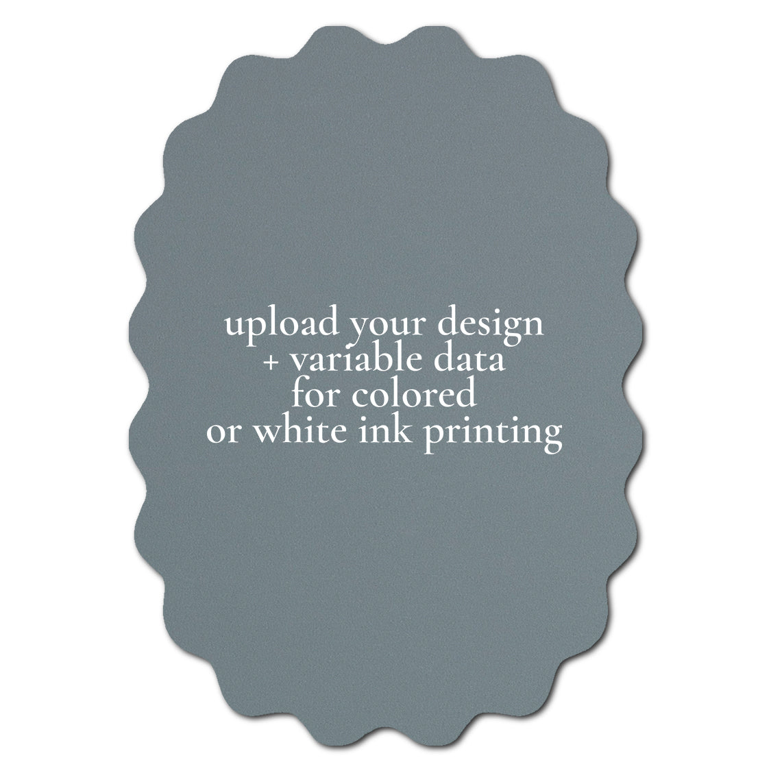 Individually Personalized Wedding Prints on Diecut Cardstock - Shape P216