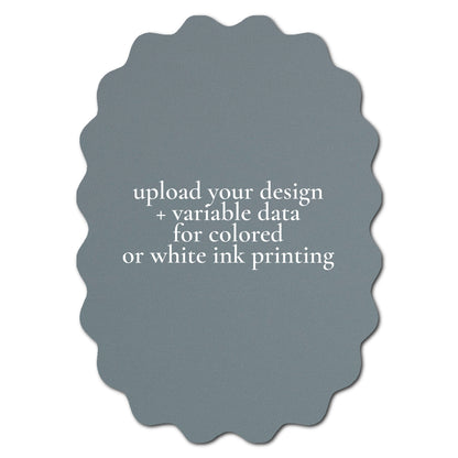 Individually Personalized Wedding Prints on Diecut Cardstock - Shape P216