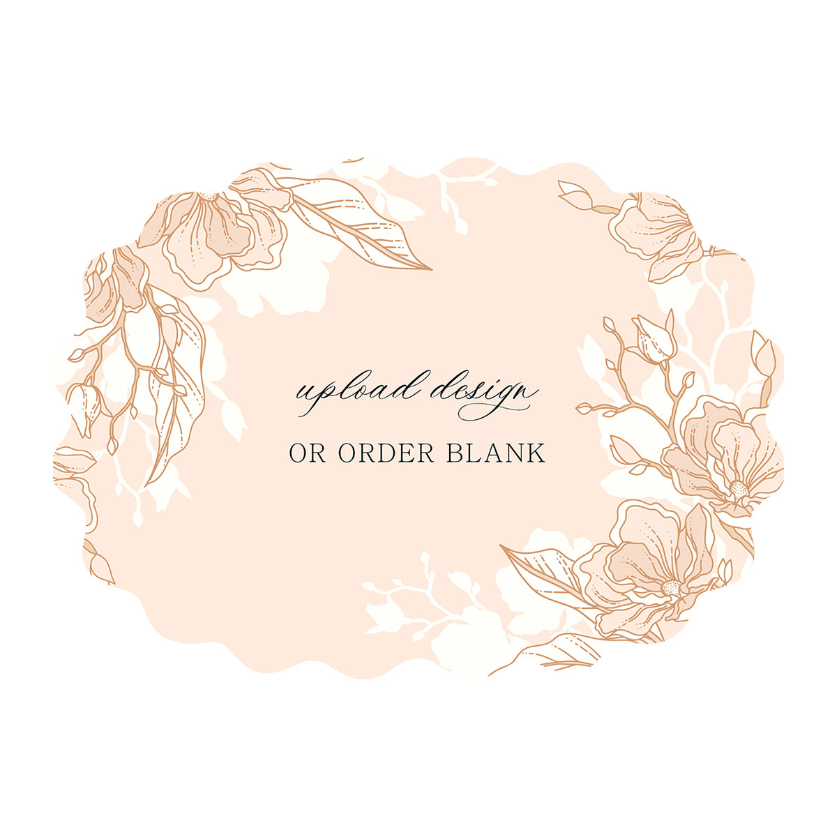 Custom Wedding Prints on Diecut Shaped Cardstock | Shape P216