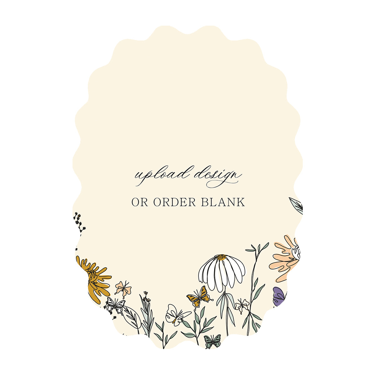 Custom Wedding Prints on Diecut Shaped Cardstock | Shape P216