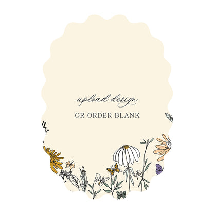 Custom Wedding Prints on Diecut Shaped Cardstock | Shape P216