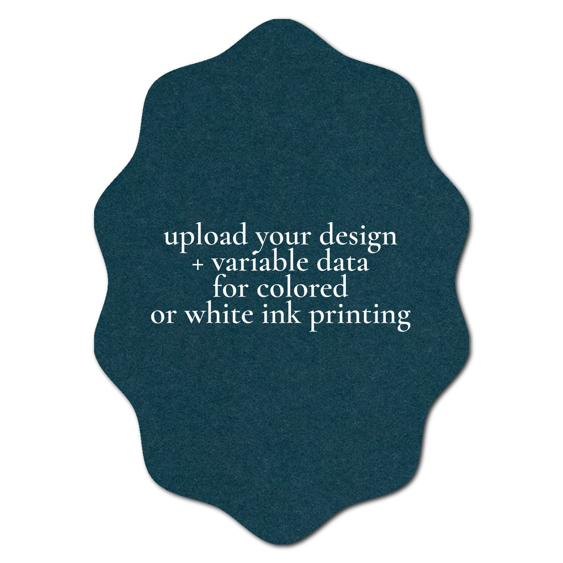 Individually Personalized Wedding Prints on Diecut Cardstock - Shape P217