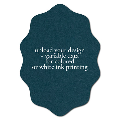 Individually Personalized Wedding Prints on Diecut Cardstock - Shape P217