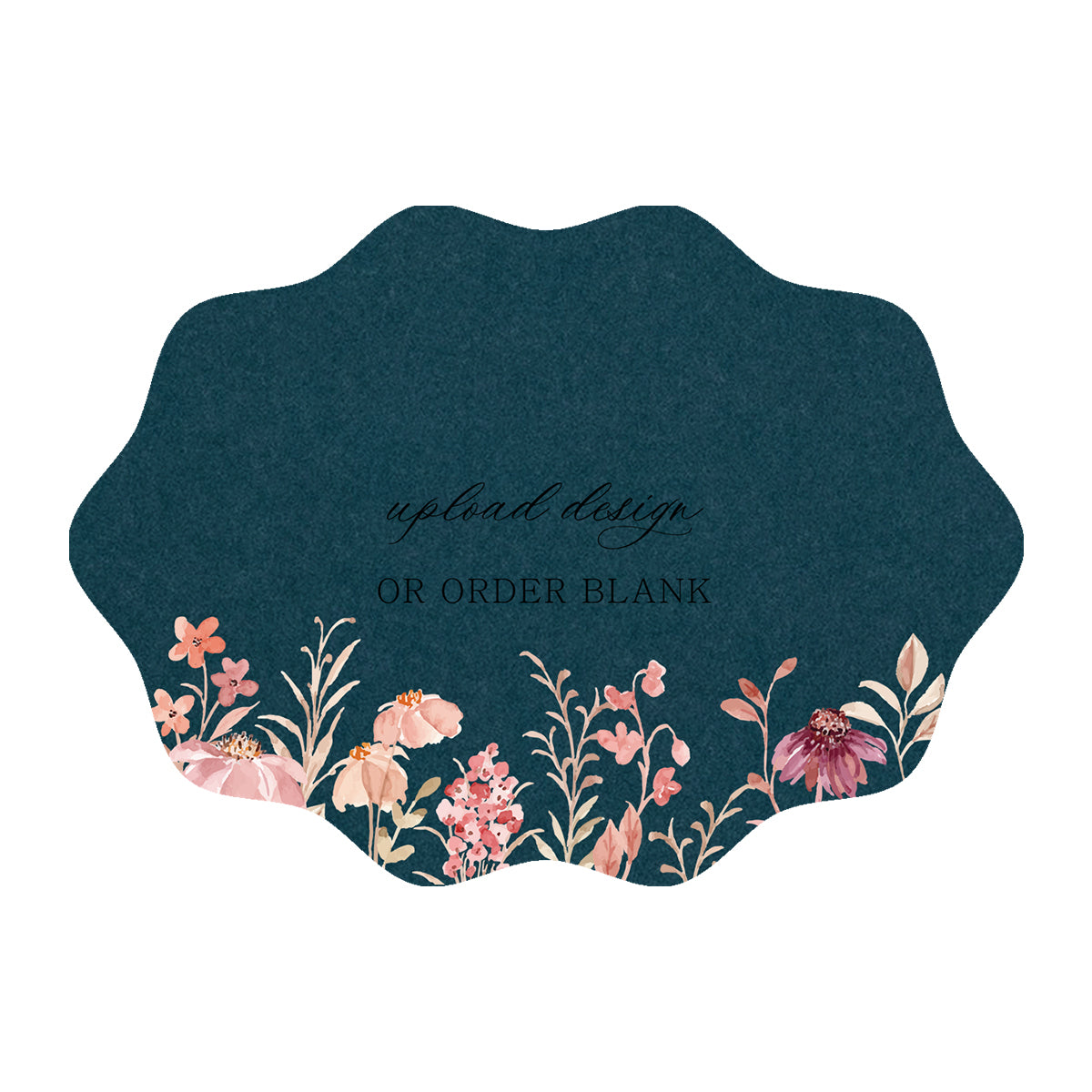 Custom Wedding Prints on Diecut Shaped Cardstock | Shape P217
