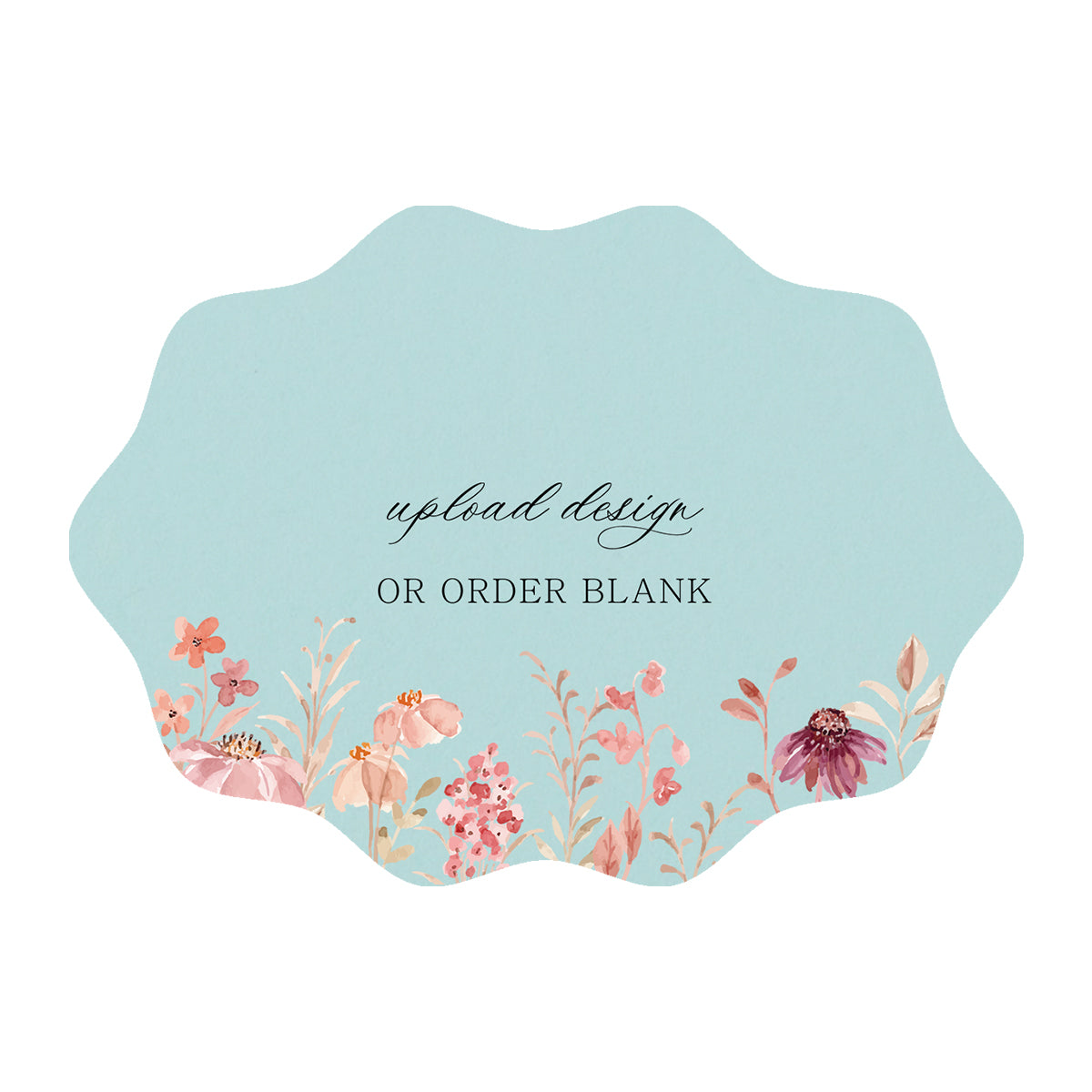 Custom Wedding Prints on Diecut Shaped Cardstock | Shape P217