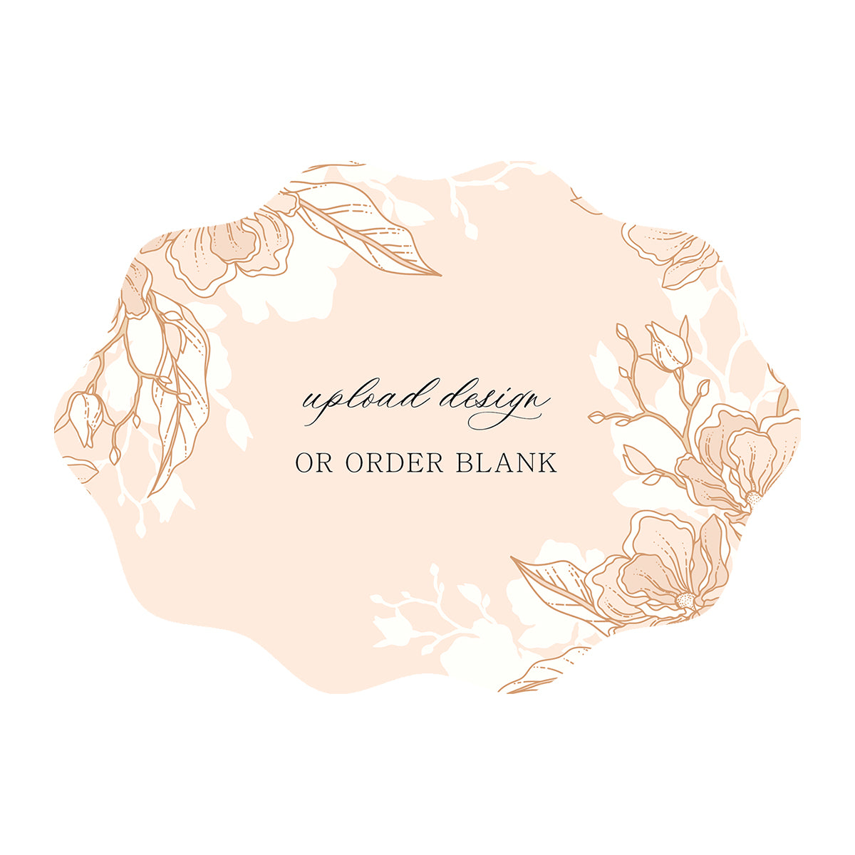Custom Wedding Prints on Diecut Shaped Cardstock | Shape P217