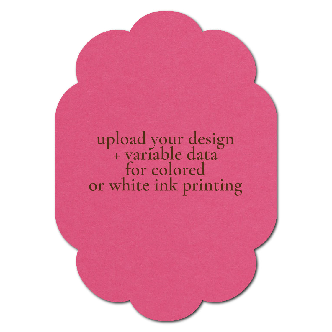 Individually Personalized Wedding Prints on Diecut Cardstock - Shape P218