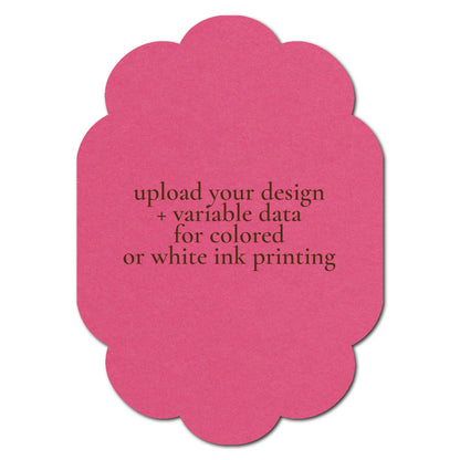 Individually Personalized Wedding Prints on Diecut Cardstock - Shape P218