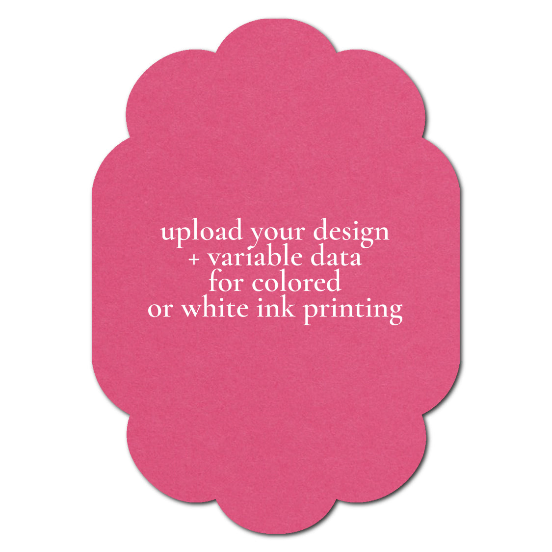 Individually Personalized Wedding Prints on Diecut Cardstock - Shape P218