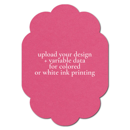 Individually Personalized Wedding Prints on Diecut Cardstock - Shape P218