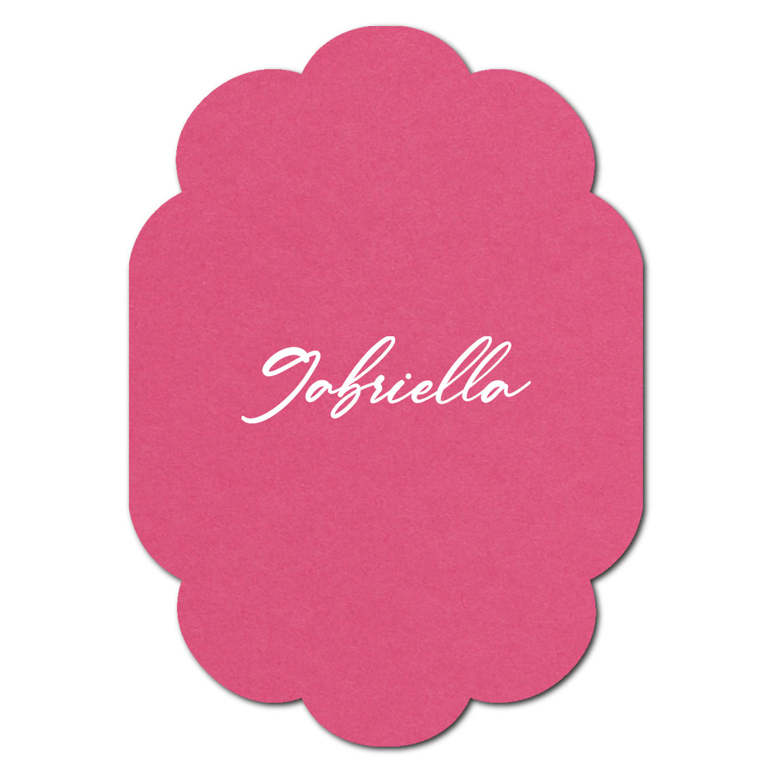 Individually Personalized Wedding Prints on Diecut Cardstock - Shape P218