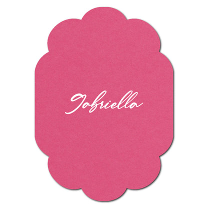 Individually Personalized Wedding Prints on Diecut Cardstock - Shape P218