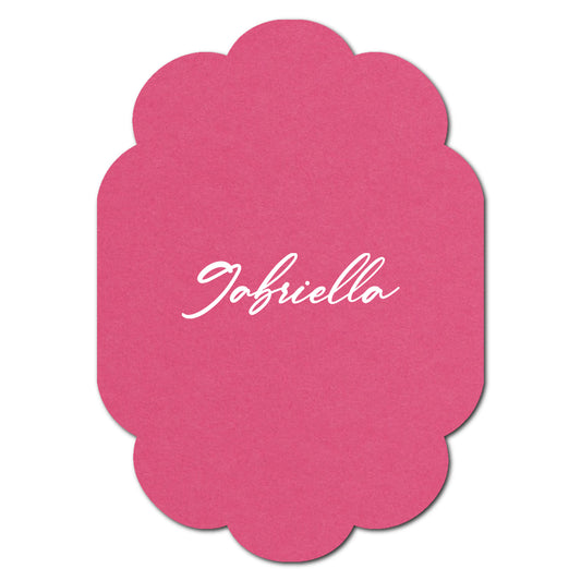 Individually Personalized Wedding Prints on Diecut Cardstock - Shape P218