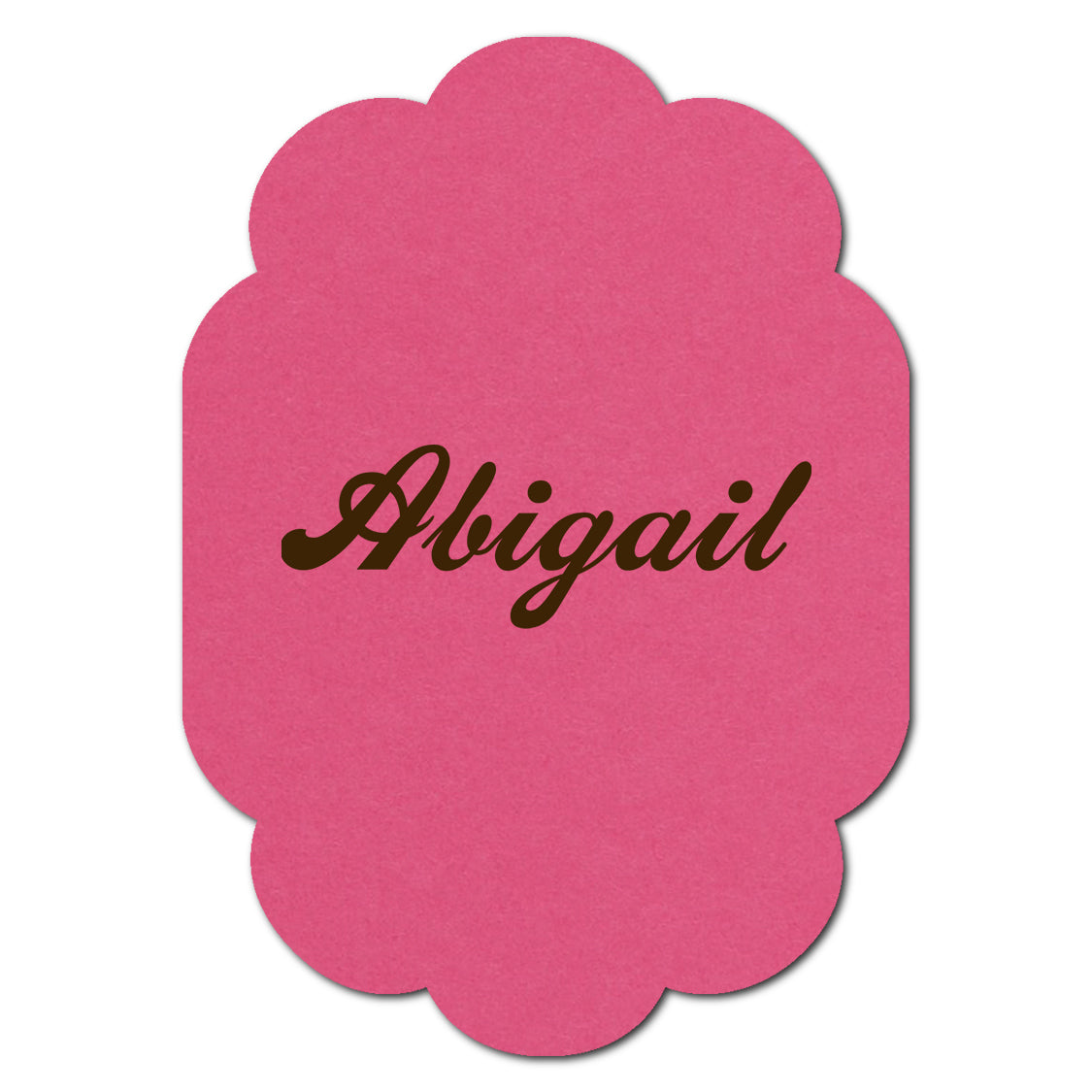 Individually Personalized Wedding Prints on Diecut Cardstock - Shape P218