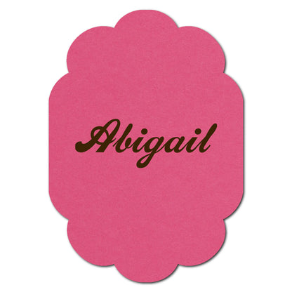 Individually Personalized Wedding Prints on Diecut Cardstock - Shape P218