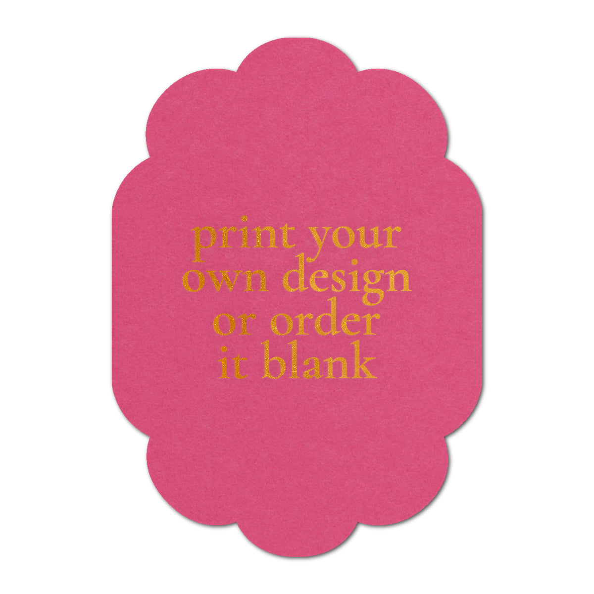 Custom Wedding Prints on Diecut Shaped Cardstock | Shape P218
