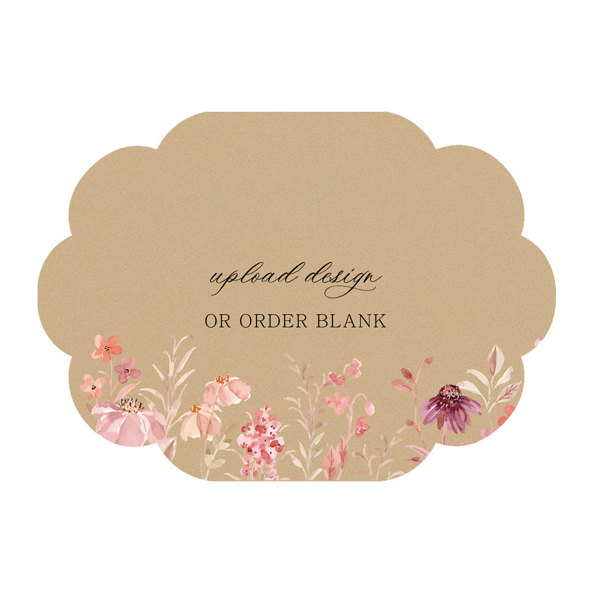 Custom Wedding Prints on Diecut Shaped Cardstock | Shape P218