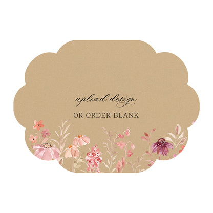 Custom Wedding Prints on Diecut Shaped Cardstock | Shape P218