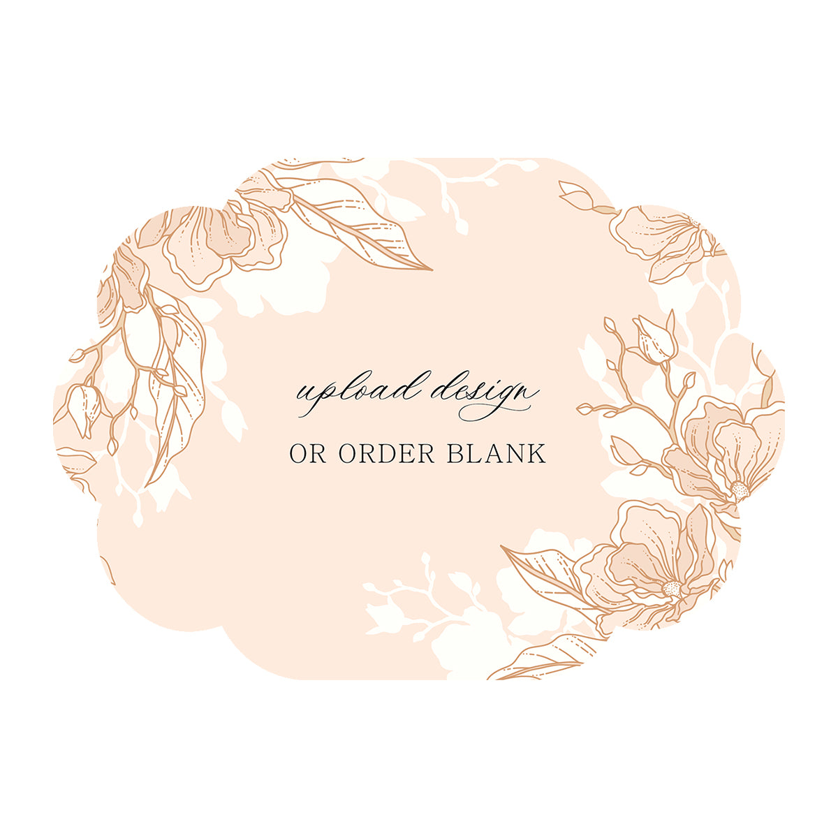 Custom Wedding Prints on Diecut Shaped Cardstock | Shape P218