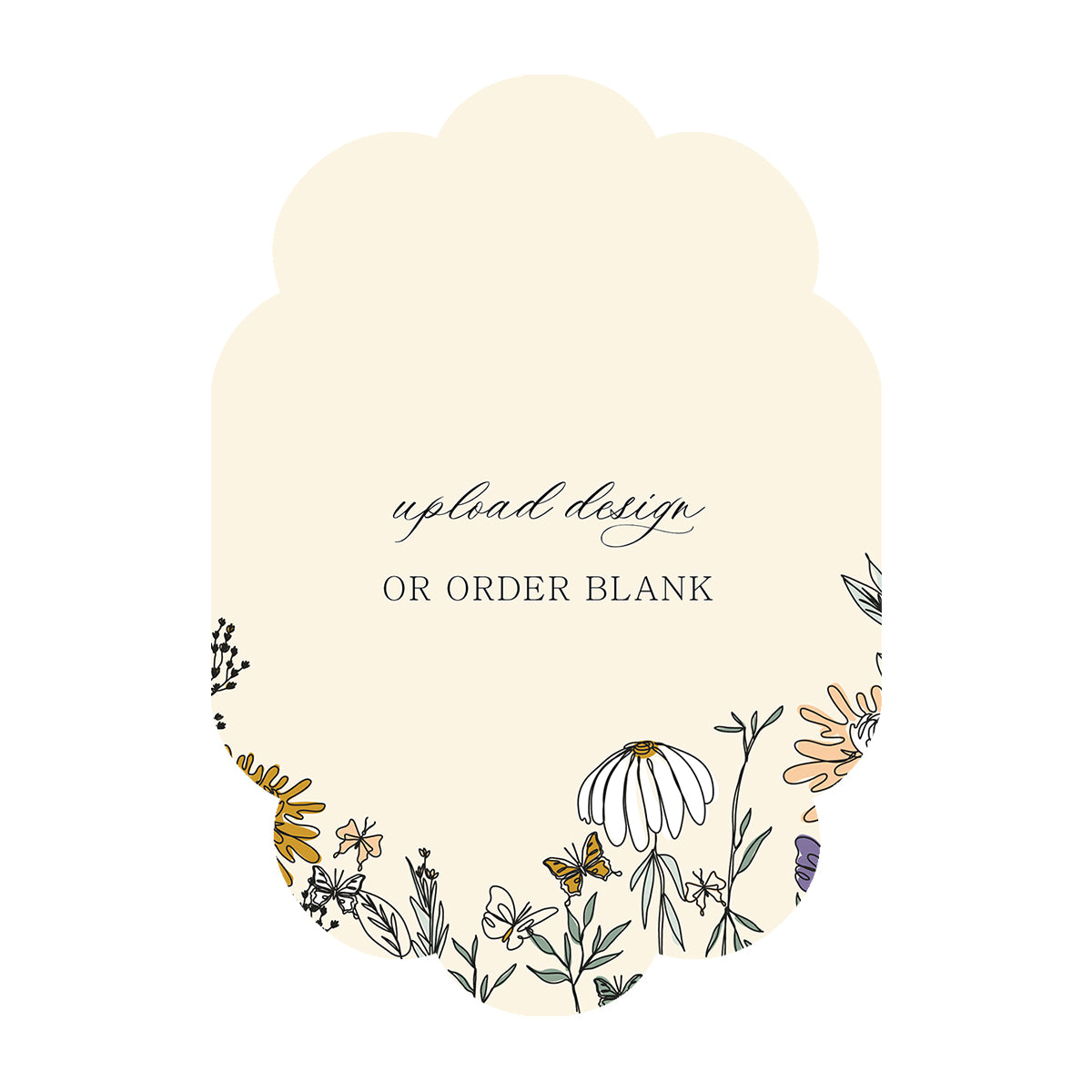 Custom Wedding Prints on Diecut Shaped Cardstock | Shape P218