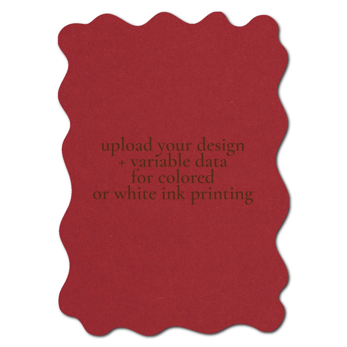 Individually Personalized Wedding Prints on Diecut Cardstock - Shape P219