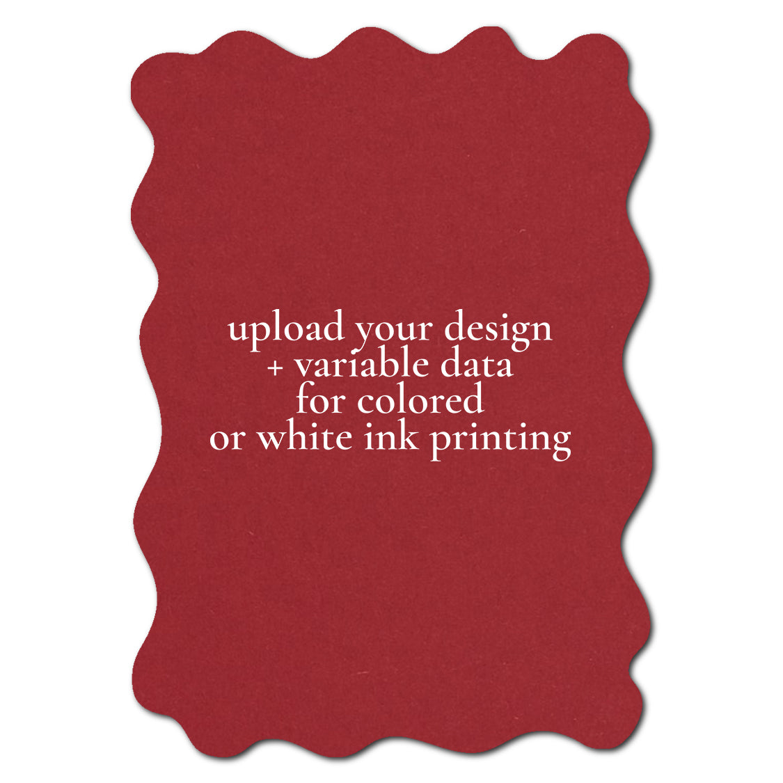 Individually Personalized Wedding Prints on Diecut Cardstock - Shape P219