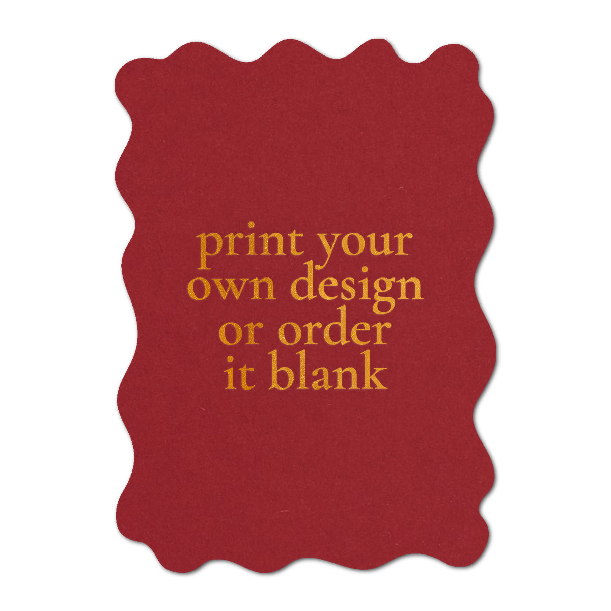 Custom Wedding Prints on Diecut Shaped Cardstock | Shape P219